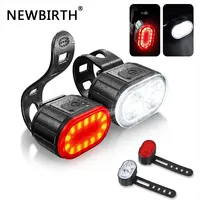 Cycling Bicycle Front Rear Light Set Bike Type C Rechargeable Headlight Light MTB Waterproof Taillight LED Lantern Bike Parts