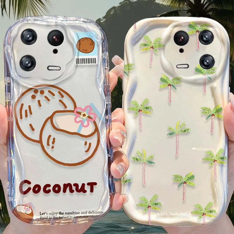 

Green Coconut Tree Case for Xiaomi Mi 15 14T 13 Lite 12 Pro 12S 12X 11i 5G POCO X7 X6 X5 X4 GT X3 NFC F6 F5 F3 M6 Plus Cover