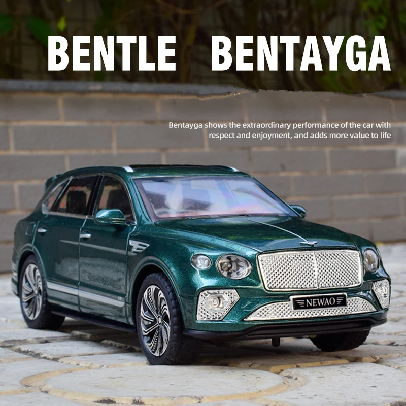 

1:24 Bentayga SUV Alloy Luxy Car Model Diecast Metal Toy Vehicles Car Model Simulation Sound and Light Collection Childrens Gift