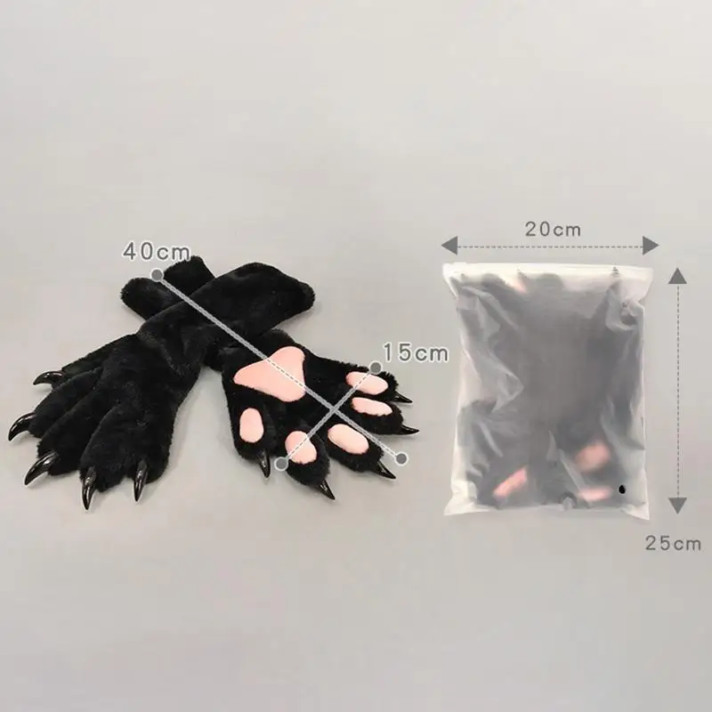 Fursuit Tierklauen-Handschuhe: Elastische Fünf-Finger-Requisiten – Lockere Cosplay-Accessoires für Performance & Charakter-Rollenspiele – Detail 1