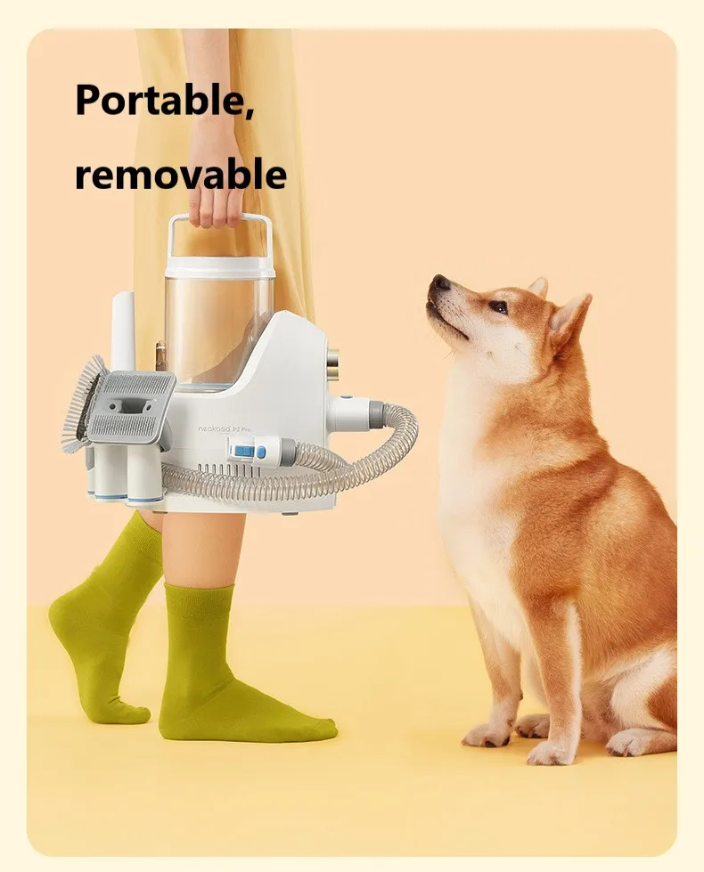 New Designer Pet Hair Beauty Tools 5-in-1 Set Multi-functional Pet Vacuum Grooming Kit Pet Vacuum Cleaner