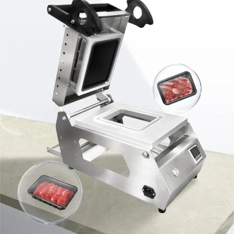 

good DQ-Series Ecofriendly With New Labour Film Box Tray Edge Cutting Sealing Sealer Tray Sealing Machine