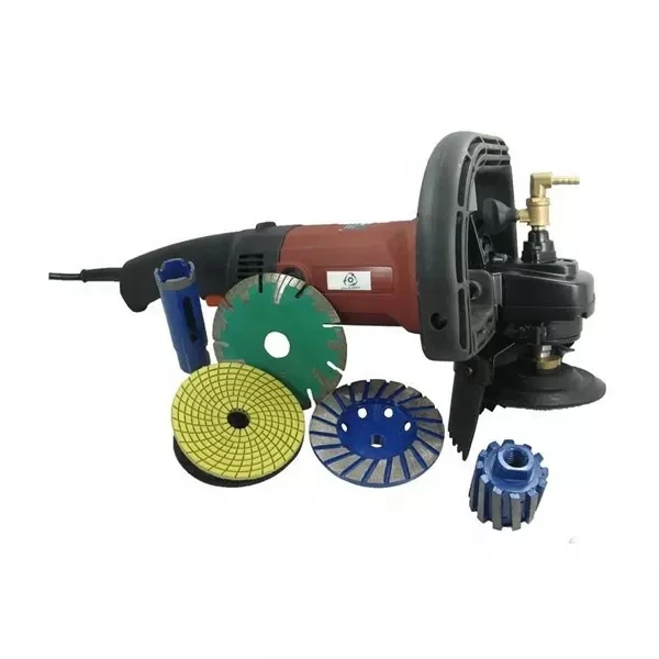 HUALONG Stone machinery 1200W Variable Speed D Shape Handle Angle Grinder with 5 inch Pad