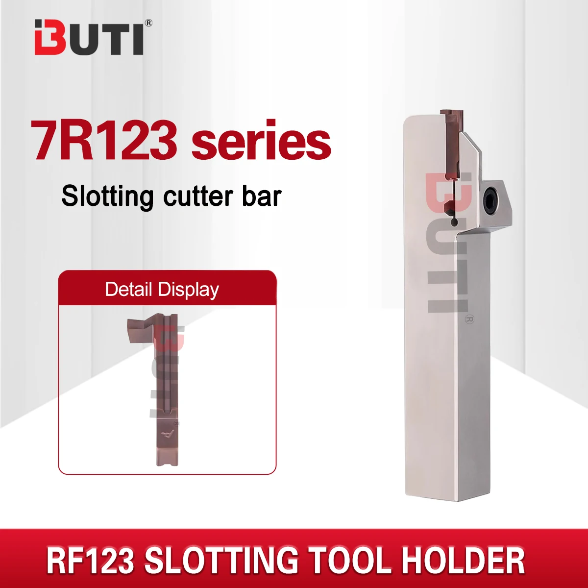 

Spring Steel Hardened Outer Circular RF123E1212J-2D24/LF123J2525M-5T25 Groove Cutter Bar 7R123H1-0250-020 Straight Groove Blade