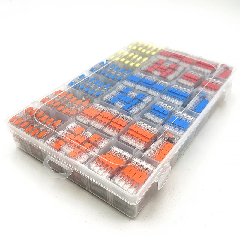 Imagem -06 - Boxed Wire Terminal para Engenharia Doméstica Fiação Terminal Rápido Separador Shell Transparente Combinação de Cores 405 Pcs por Conjunto