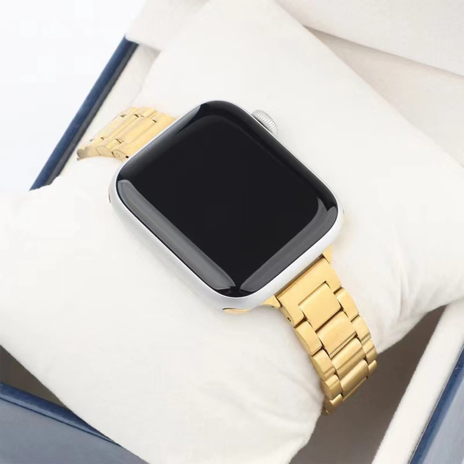 สายนาฬิกาสเตนเลสสตีลสำหรับเปลี่ยนสายนาฬิกา Apple รุ่น iWatch 6 5 4 3 SE 44mm 42mm 40mm