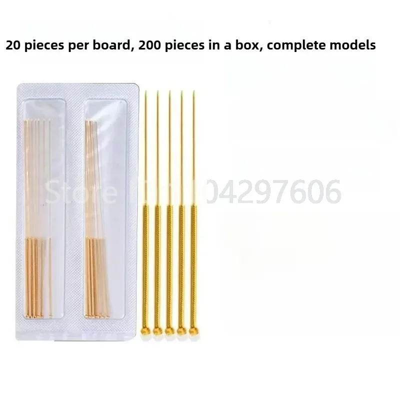 200pcs /100pcs / 20pcs Reusable Full Gold-plated Sterile Acupuncture Needles Tradition Chinese Medicine Gold Needle