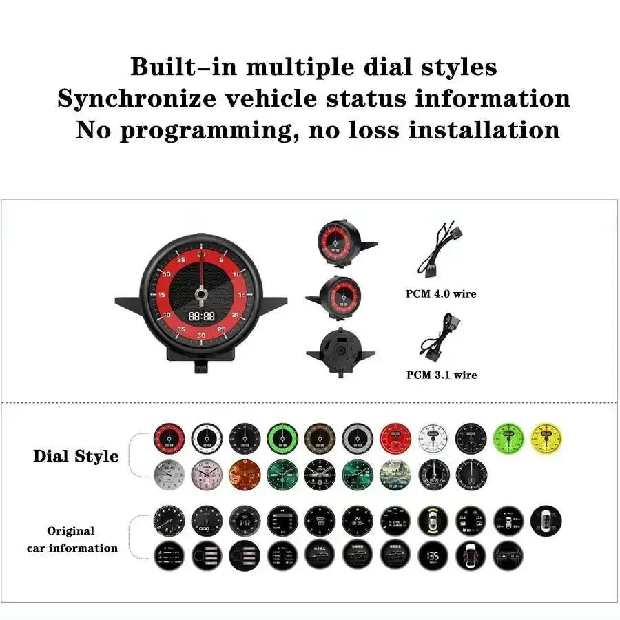 New Upgrade For Porsche Macan 2014-2021 LCD Car Stopwatch Interior Dashboard Central Clock Compass Time Electronic Meter