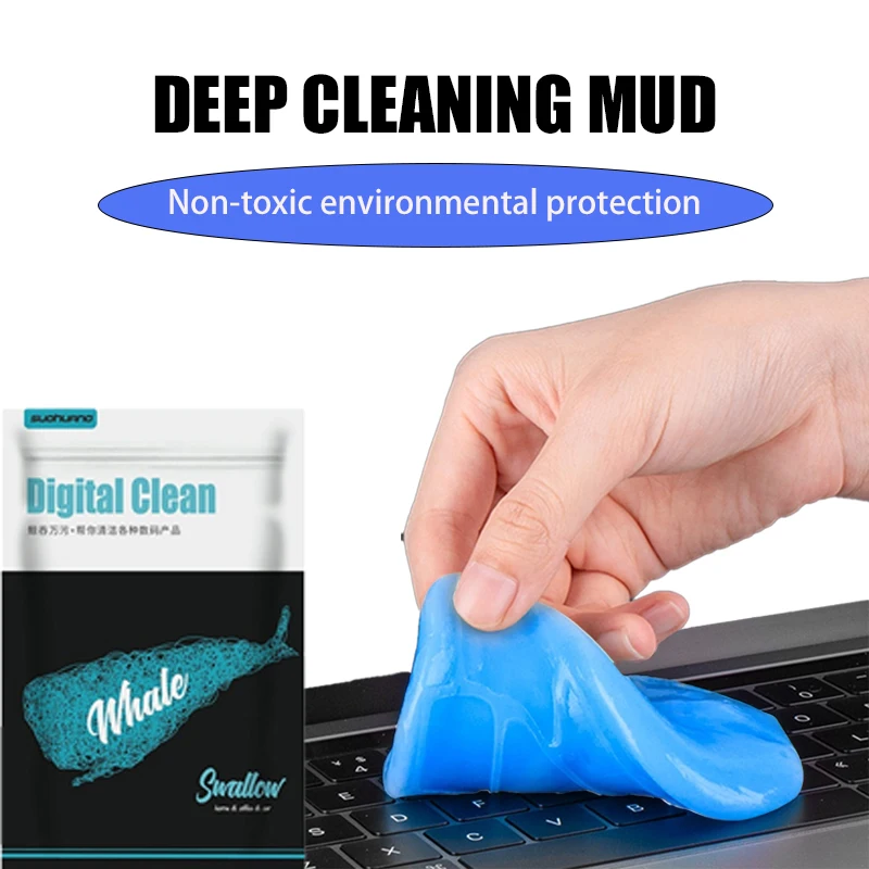 Dust Cleaning Compound Clean Gel Super Soft Sticky Clean Slimy Gel Cleaner Wiper For Laptop Keyboard and Car Interior ﻿