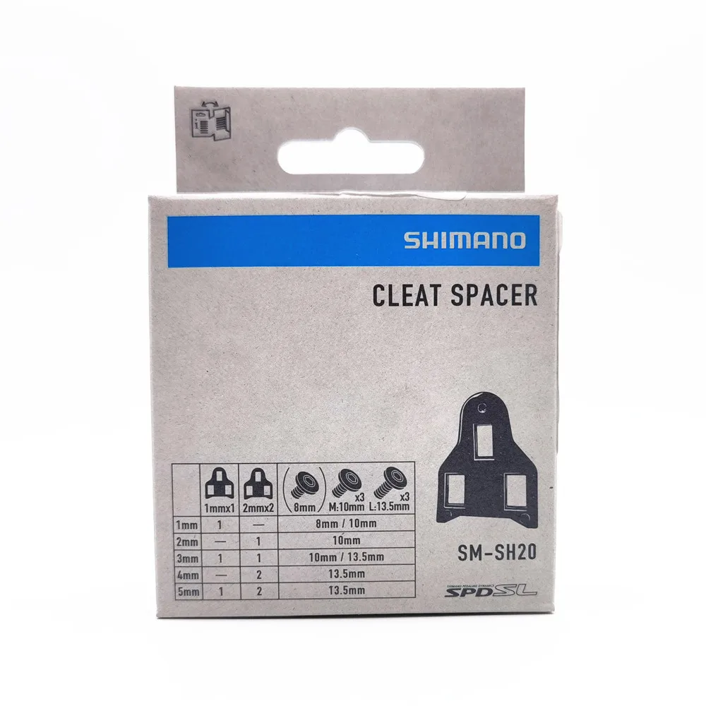 Shimano SM-SH20 Cleat Spacer SPD-SL Pedal Clamp Spacers And Bolt Set For Road Cycling Shoe
