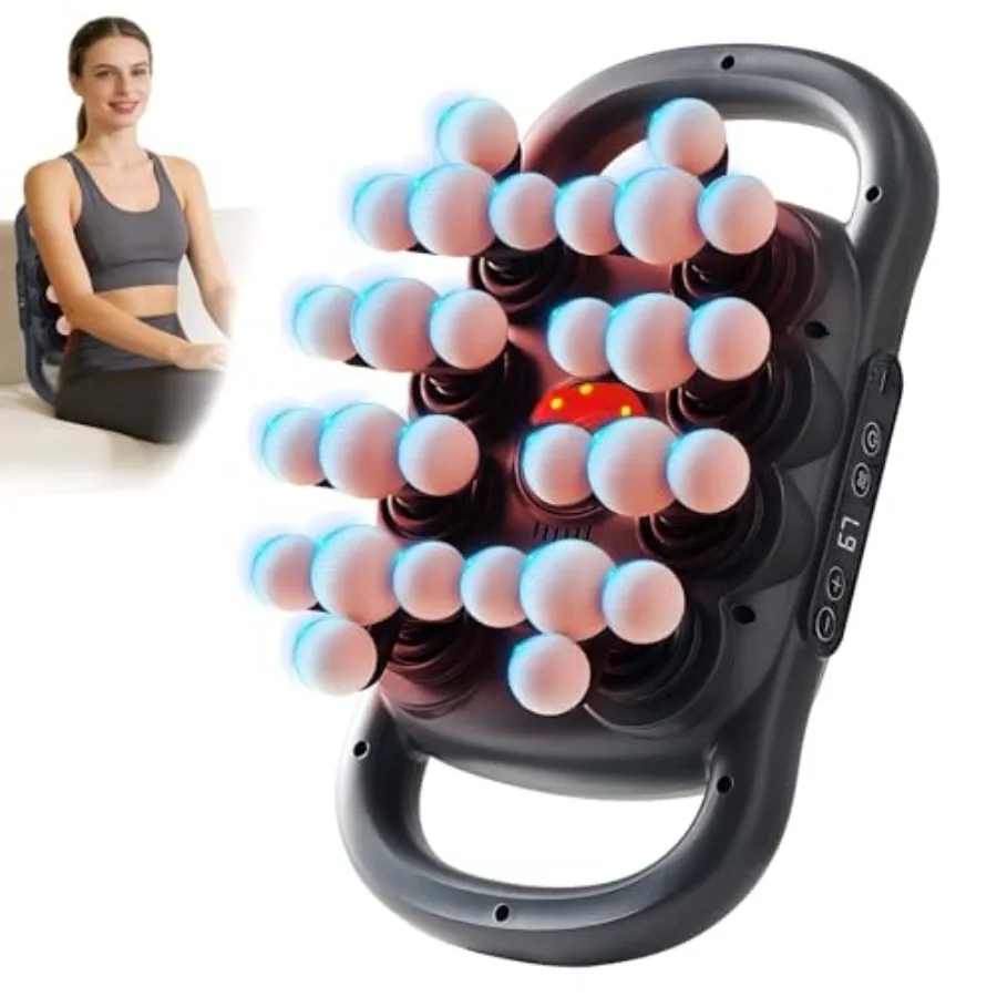 

28-Heads Massage Gun Set for Total Body Muscle Recovery Deep Tissue Percussion Massager with 9 Adjustable Modes Quiet High-Powe