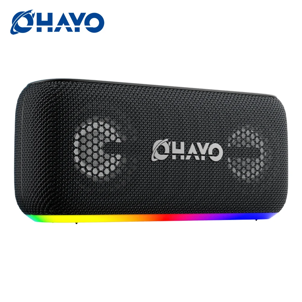

Bluetooth-колонка OHYAO 6.0, стереозвук 60 Вт, динамики с титановой мембраной, RGB-подсветка, индивидуальный эквалайзер, для дома, улицы, сада