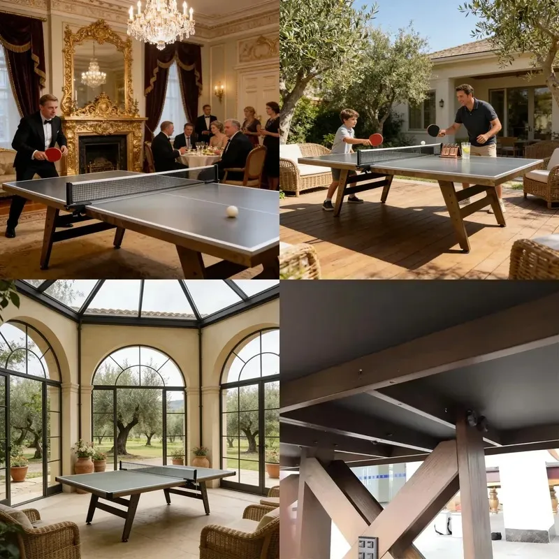 High Quality Wholesale Folding Table Tennis Table Solid Wood Easy Assembly Suitable for Apartments