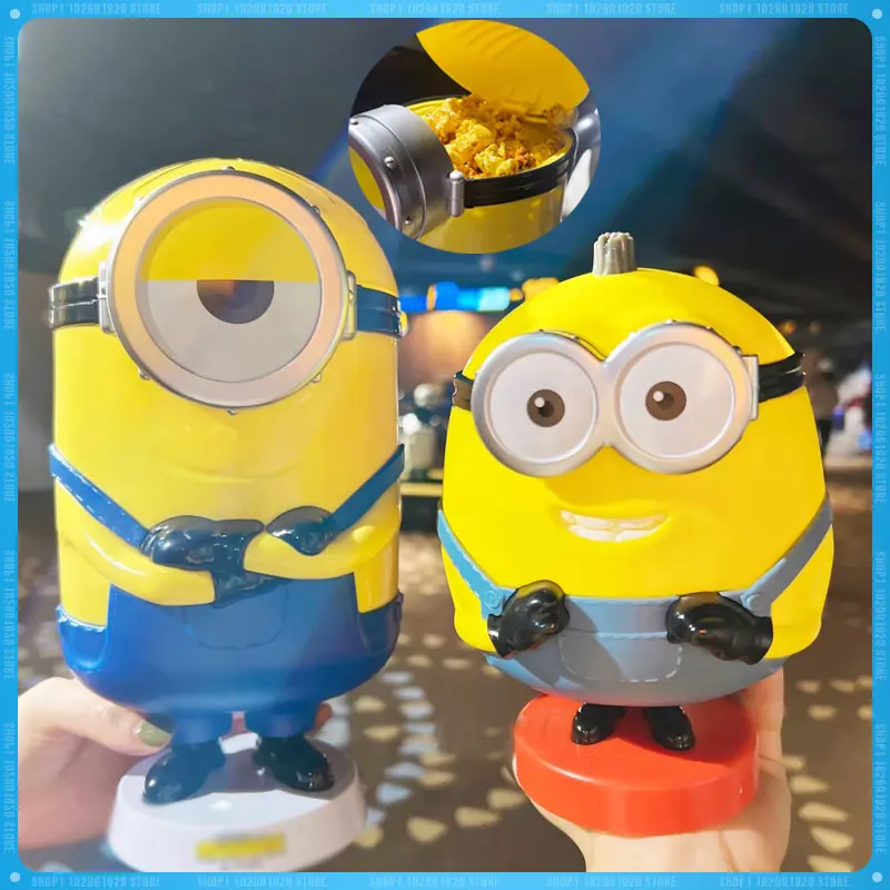 OFFICIAL Despicable Me 4 Minions Pit Crew Ron Cup Tumbler Popcorn Bucket Exclusive Theater Collectible Children's Christmas Gift