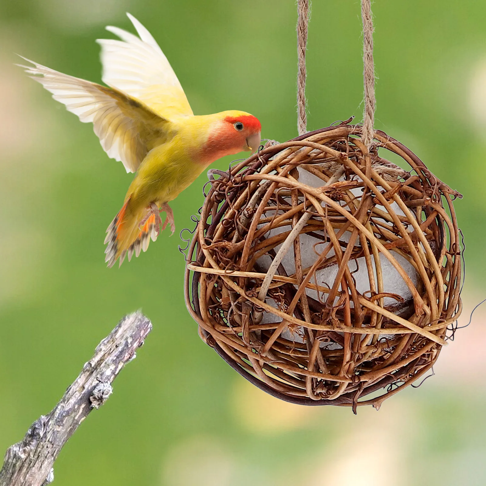 

3pcs Hummingbird Nesting Material Outdoor Bird Feeder Hanging Decor For Garden Yard Wild Birds Multi-Purpose Nesting