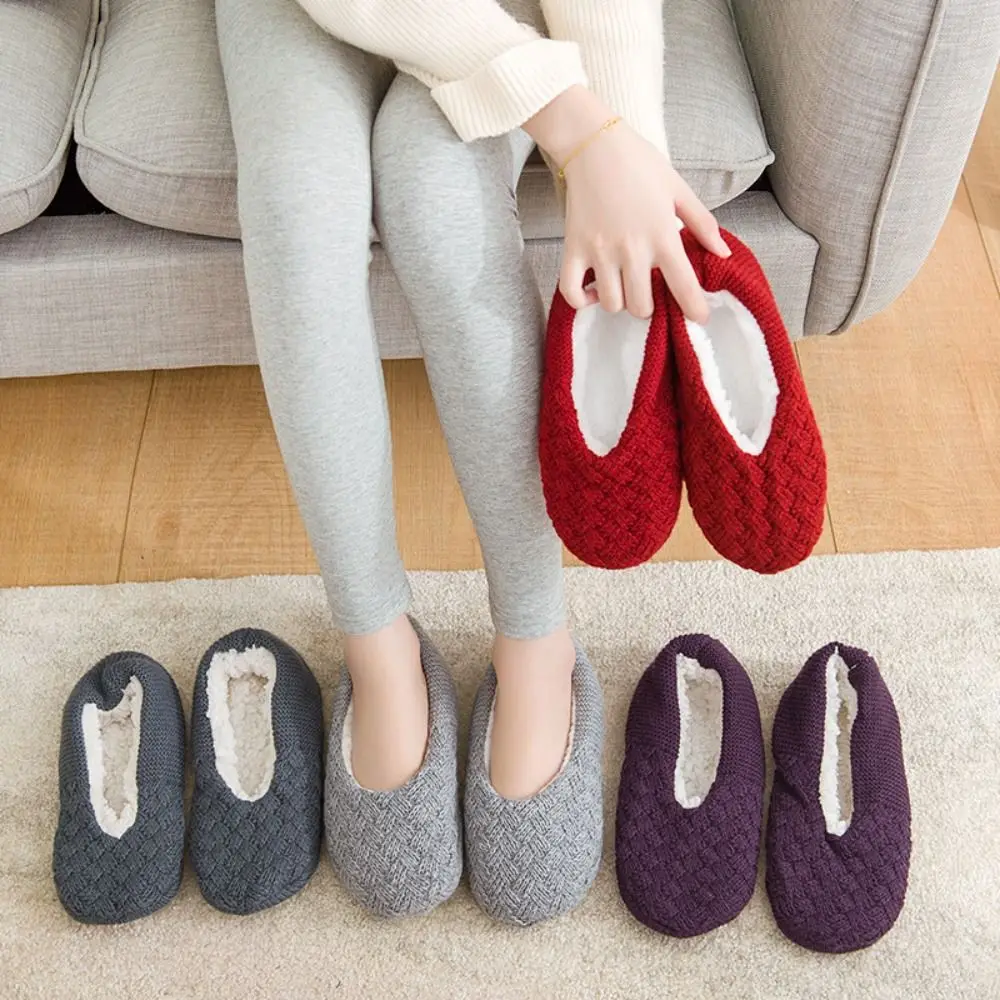

Soft Knitted Coral Fleece Socks Women Men Anti-slip Sleeping Socks Warm Hosiery Thicken Plush Socks Fall Winter