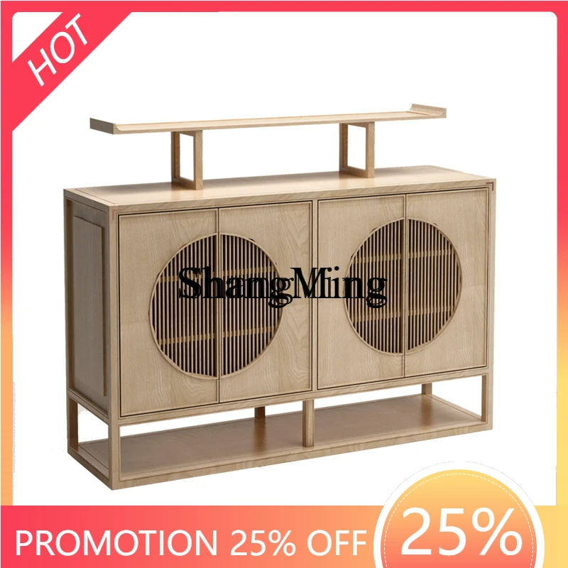 

ZYY Fashion New Chinese Solid Wood Edge Cabinet Entry Entry Entrance Cabinet Partition Cabinet Zen Simple Storage