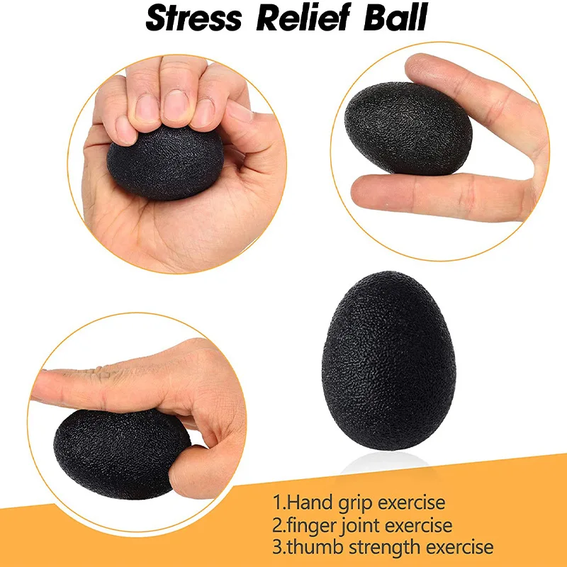Silicone Ball Hand Grip Strength Trainer Adults Wrist Rehab Therapy Stress Relief Finger Resistance Exercise Squeezer Grip ball