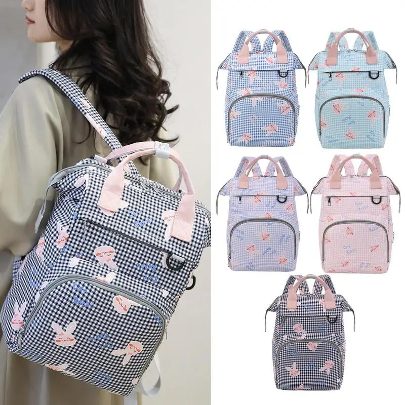 

Вместительный рюкзак для мам, дорожная сумка для подгузников с застежкой-молнией, уличные принадлежности для путешествий