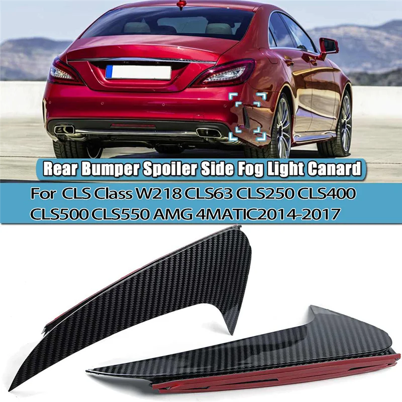 สปอยเลอร์กันชนหลัง JY-Rear Bumper Splitter พร้อมช่องระบายอากาศ Canard สำหรับ Mercedes Benz CLS Class W218 CLS250 ปี 2014-2017