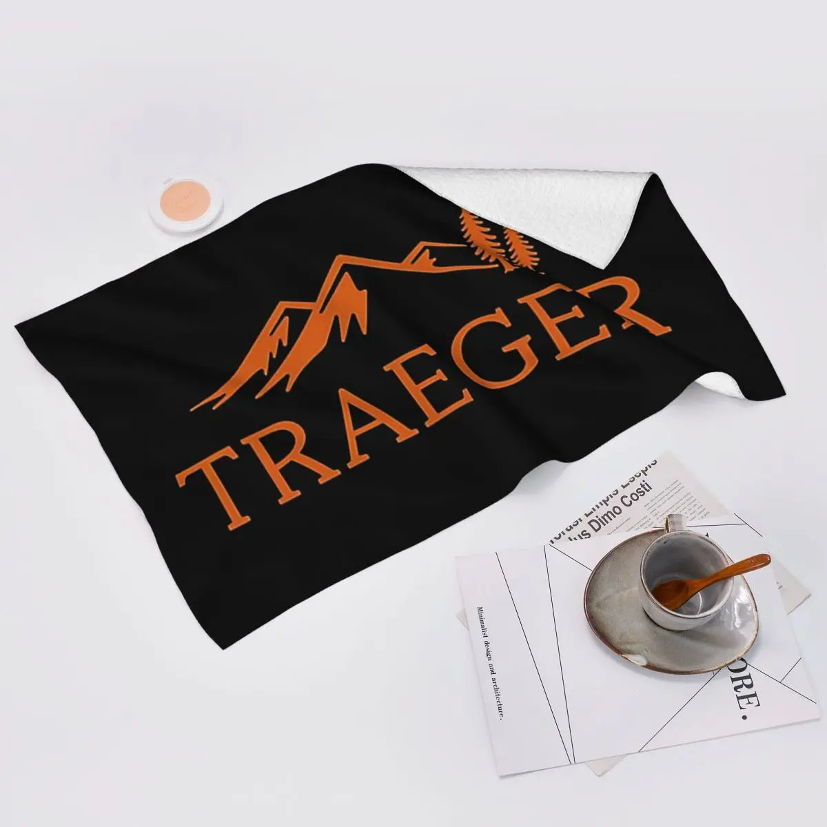 Custom Traeger Pellet Grill Smoke BBQ Essential Soft Face Towel Quick Dry Pool Bath Cotton Towels Absorbent Quick