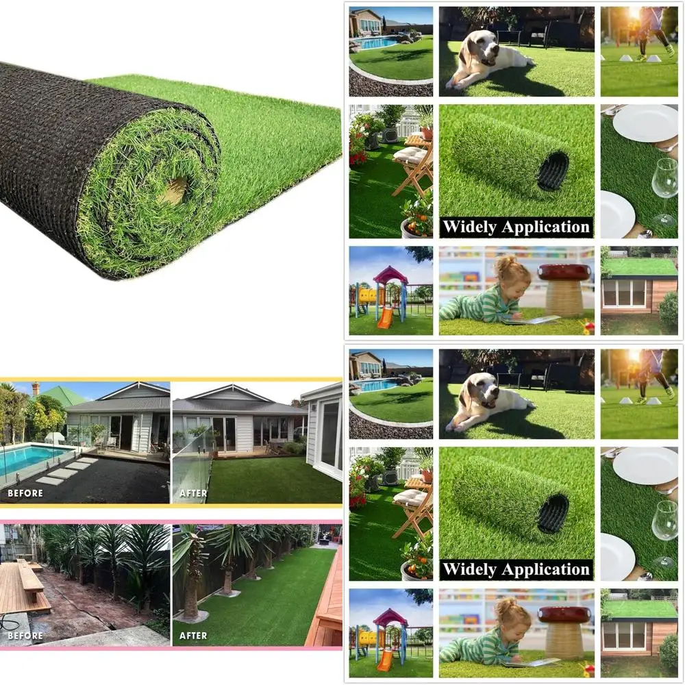 

Искусственный газон 7x20 футов - Синтетическое покрытие для сада, патио, балкона, зоны для животных, для использования в помещении и на улице, не требующее особого ухода