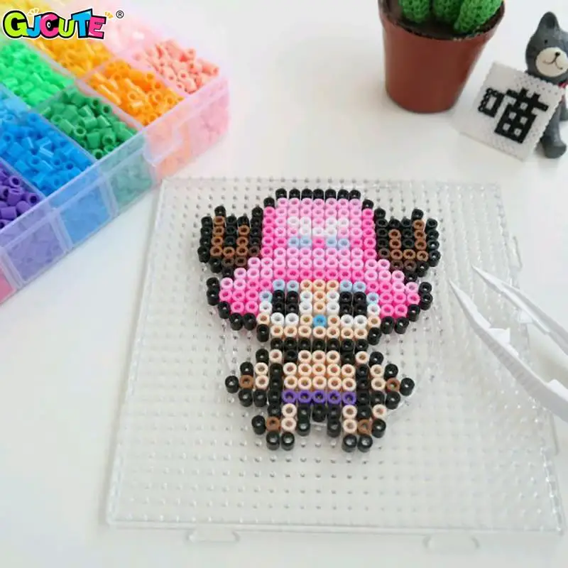 1PC 5MM Kids Hama Beads Toy DIY Fuse Beads Iron Beads Tool Educational Tangram Jigsaw Puzzle Melting Bead Pegboard Template