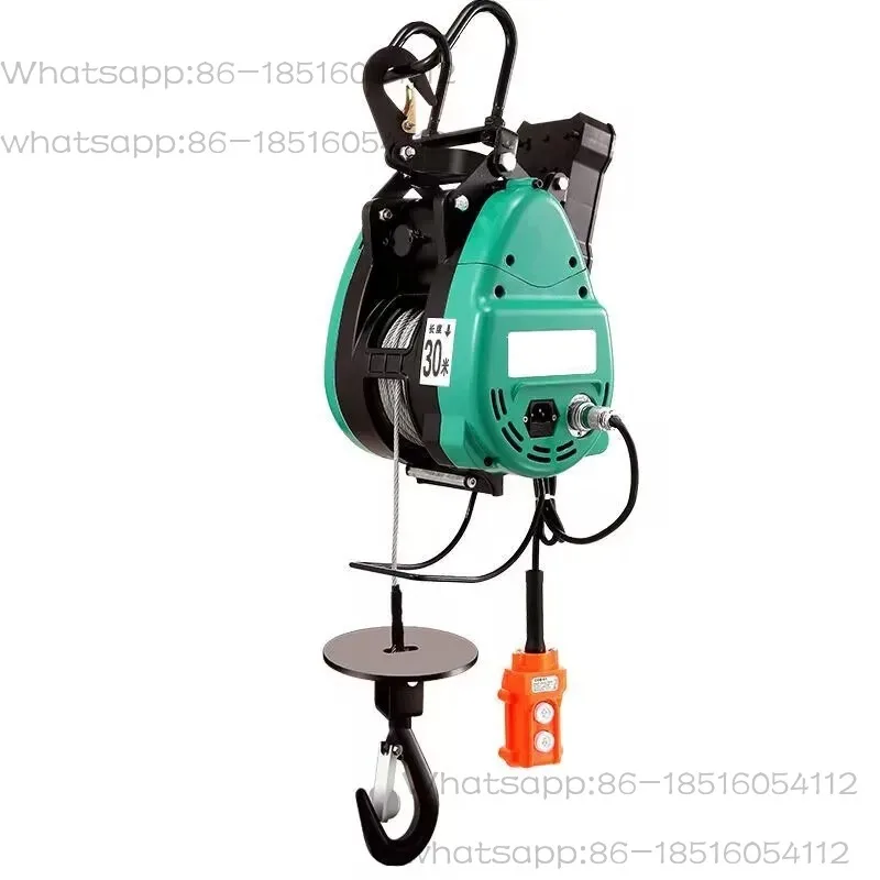 160KG/360KG Electric Hoist 220V Household Remote Control Portable Hoist Winch Air Conditioning Crane Electric Winch