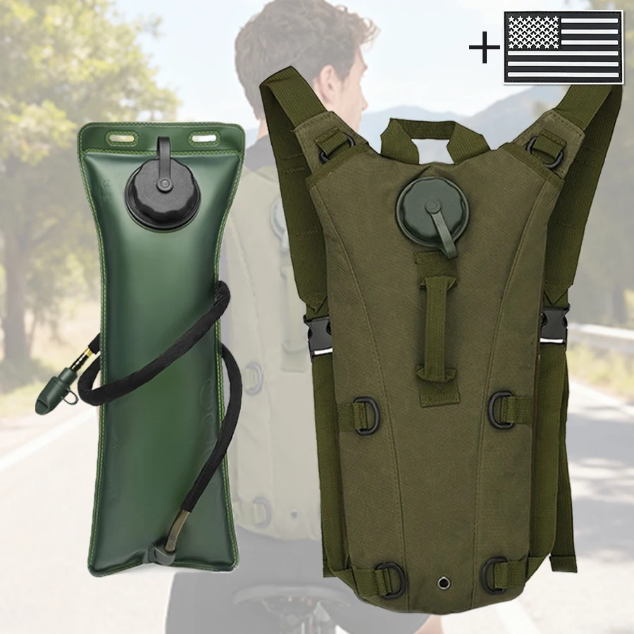 

Рюкзак для воды с мешком для воды большой емкости объемом 3 л, уличная велосипедная сумка, спортивный износостойкий и прочный рюкзак для мешка для воды