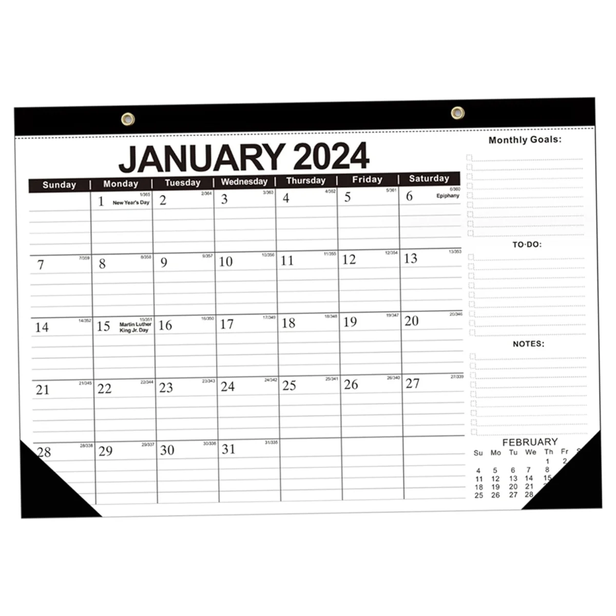 Calendar 2024-2025 17 x 12 Inch 18 Month Wall Calendar From Jan. 2024 - June 2025 Monthly Planner 2024 Calendar