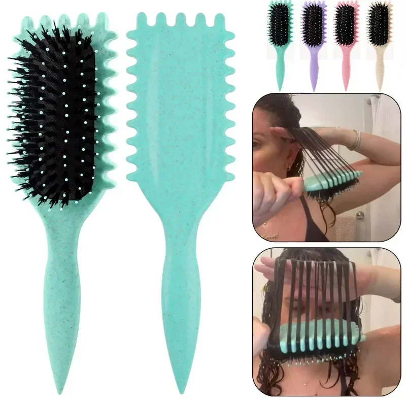 Women's Hair Comb Hollow Shaped Curly Hair Comb Multi Functional Scalp Massage And Anti-static Fluffy Hair Brush Hairstyle Tools image 3
