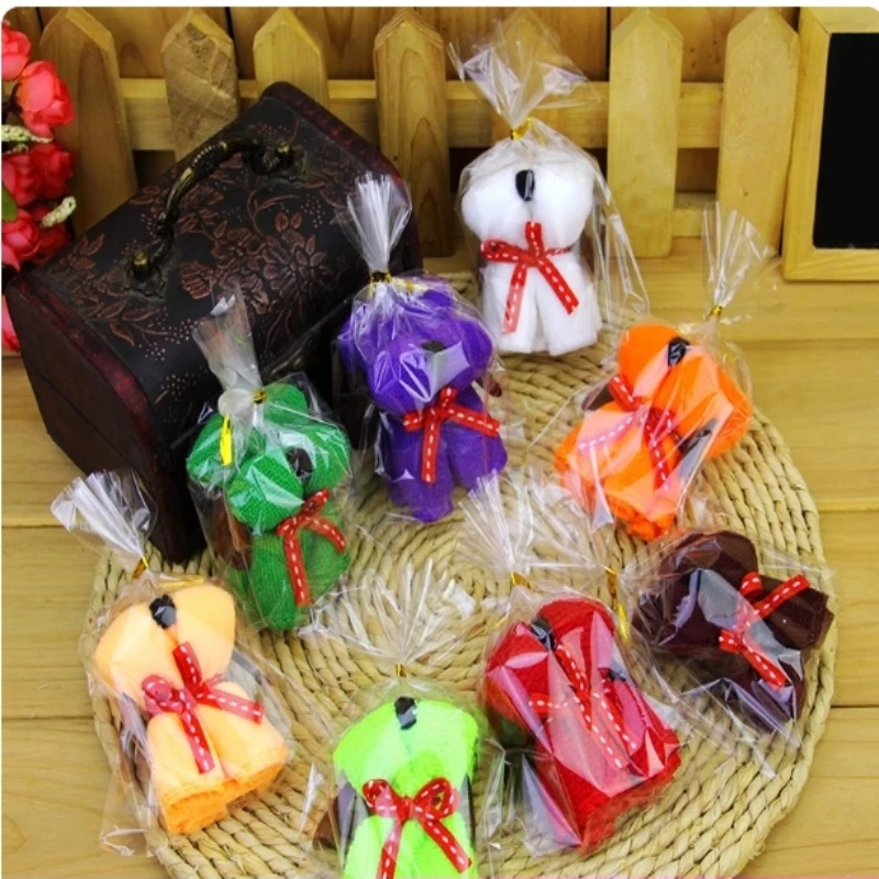 20pcs Cute Glasses Dog Style Towel Fibre Creative Towels For Wedding Party Birthday Favor Gift Souvenirs Souvenir