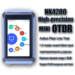 NK4200 MINI OTDR Optical Time Domain Reflectometer 1310/1550/1625nm Active Fiber Live Test OTDR OPM OLS VFL Fiber Optic Tester