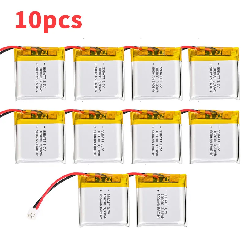 

103030 900 мАч Lipo аккумулятор 3,7 В полимерные литиевые батареи для вождения регистратора, художественной машины, мыши с динамиком Bluetooth, ночника