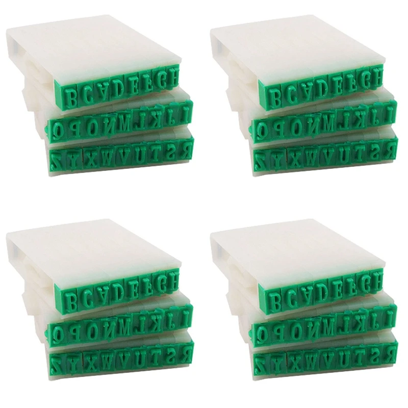 4X Detachable 26-Letters English Alphabet Plastic Stamp Set