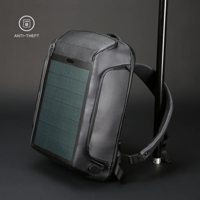 Kings ons Solar Lader ucksack multifunktion ale Diebstahls icherung wasserdichte Männer Laptop Umhängetasche USB Travel Outdoor Rucksack