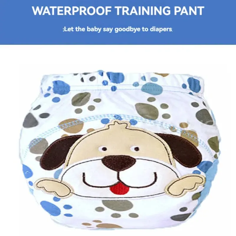 Baby Cotton Learning Pants Diaper Diaper Waterproof Training Pants Breathable Baby Washable Cartoon Training Pants