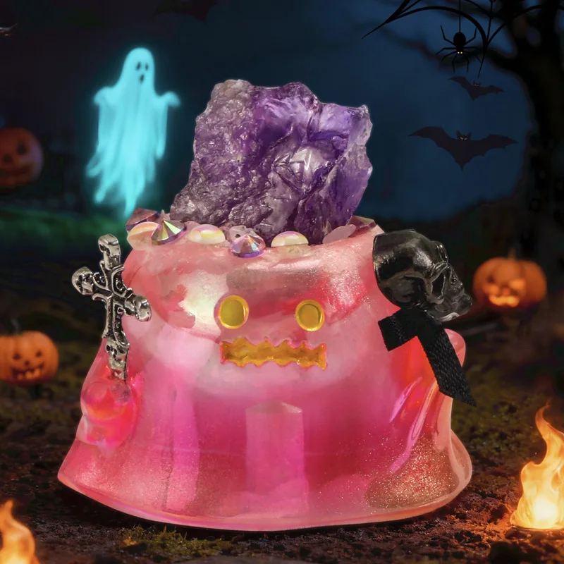 

Halloween Ghost Crystal Blind Box Diy Colorful Energy Crystal Aromatherapy Home Decor Creative Holiday Gift For Adult Wholesale