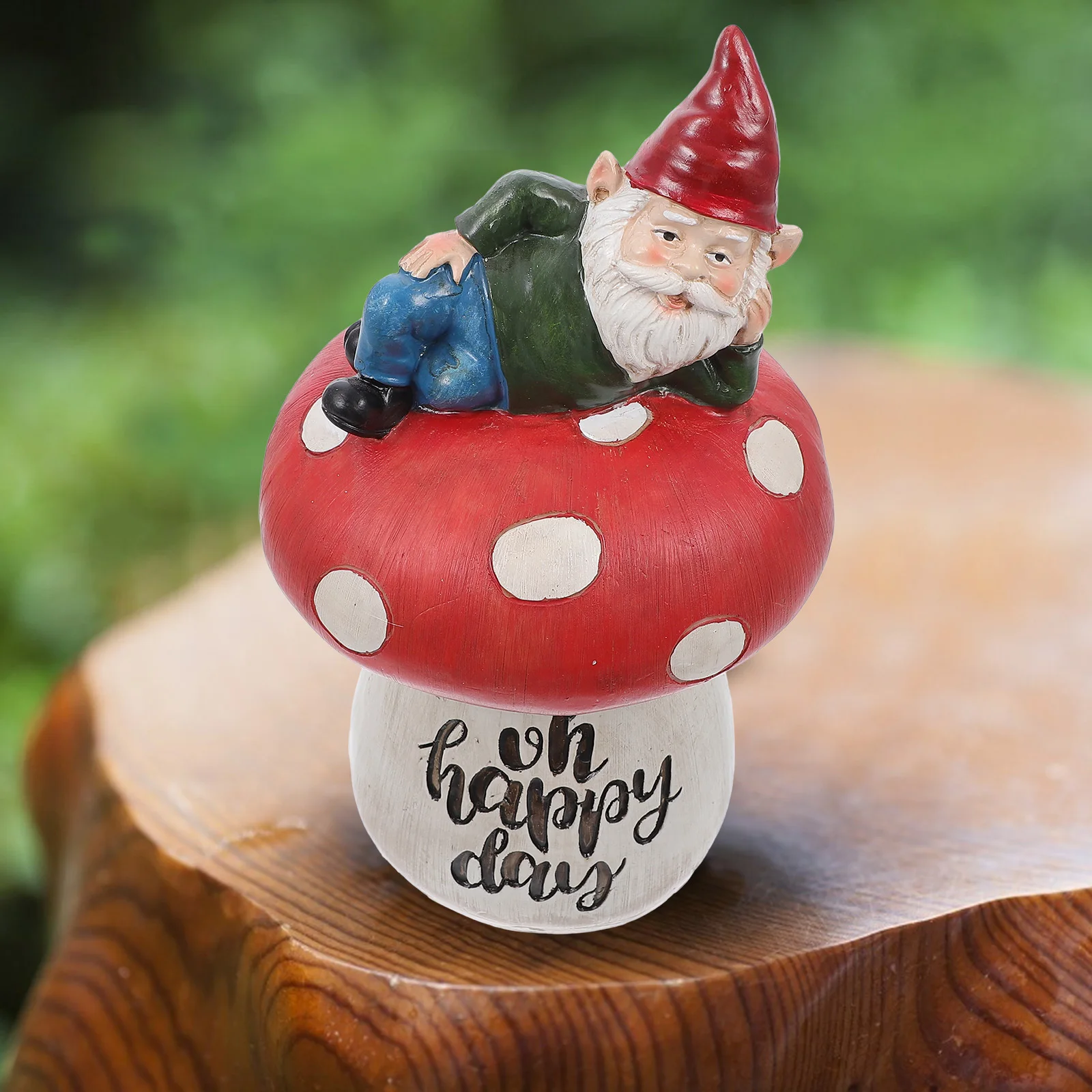 

1Pcs Garden Mushroom Decor Creative Red White Resin Durable Outdoor Balcony Yard Gnome Ornament Garden Mushroom Decor