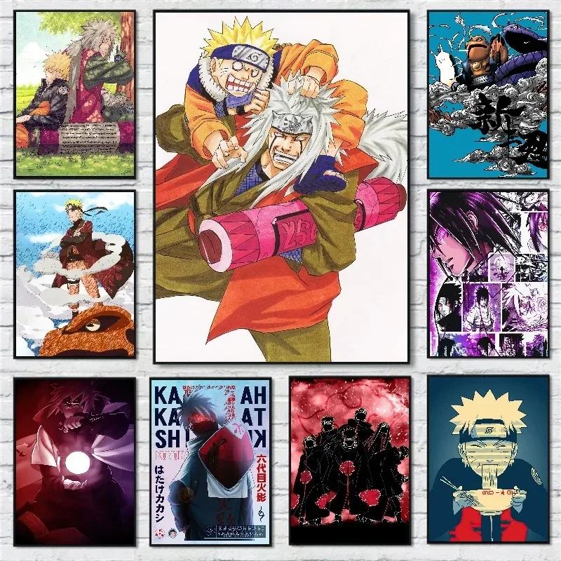 

NARUTO Japan Anime Character Canvas Painting Uchiha Itachi Sasuke Art Posters Print Mural Picture Home Wall Aesthetic Decorative