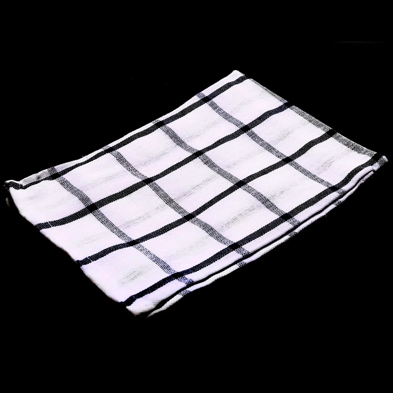3 pezzi di alta qualità blu bianco Plaid a righe strofinaccio asciugamano da cucina tovagliolo tovaglia 100% cotone tessuto