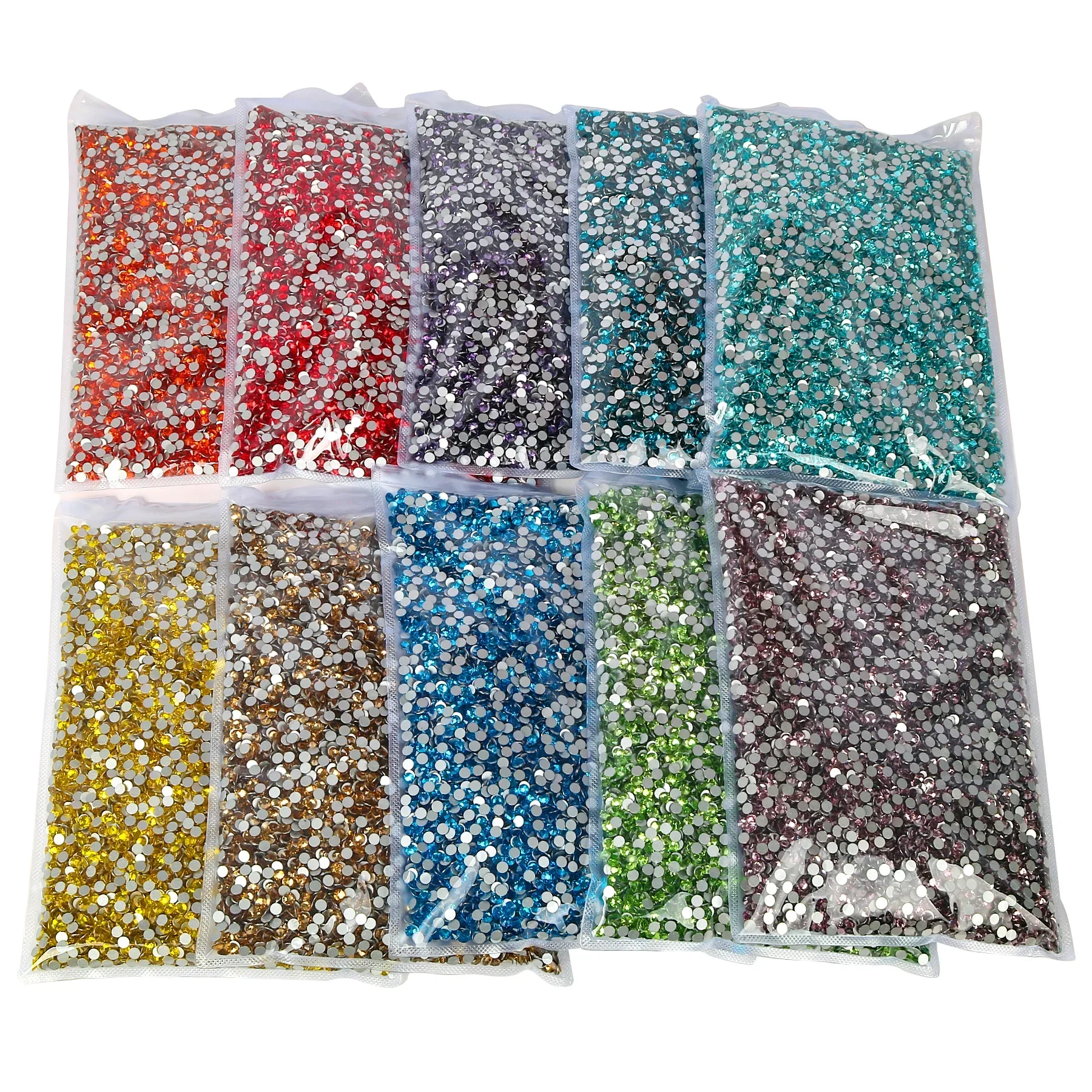 100 Gross Big Pack Wholesale Bulk Package SS3-SS30 Flatback  Non hotfix Rhinestones Clear AB Strass for Nail Art Decorations