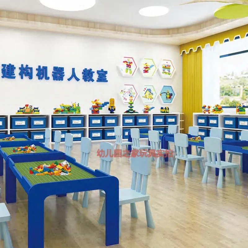 Robot classroom set teaching toys with training courses Children's construction and assembly teaching toys