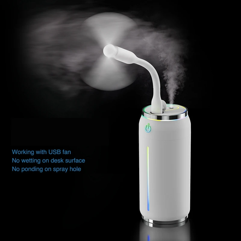 Humidifier Creative Humidification Small Fan Moisturizing Instrument Desktop Essential Oil Aromatherapy Machine 220ML