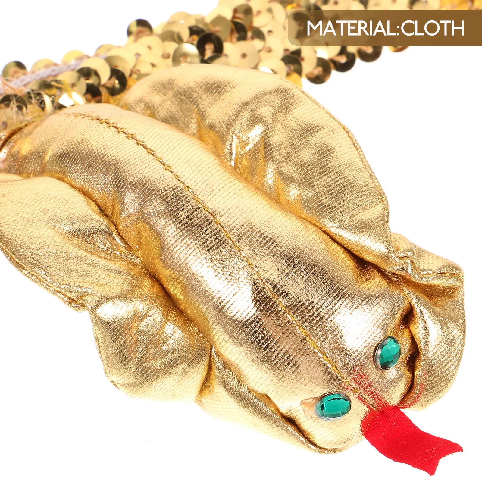 Gold Snake Headband Halloween Party Cosplay Hair Accessory Egyptian Snake Headdress Performance Festival Hair Decor