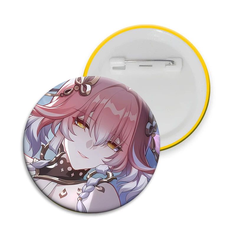 Zani Wuthering Waves Lapel Pins Cartoon Character Badge Round Tinplate Brooches Daily Fashion Decoration Fans Collectible Gifts