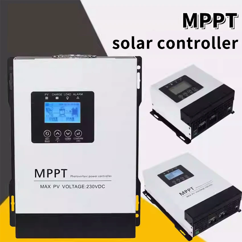 Auto 12V-96V MPPT 30A 60A Solar Charging Controller 230V LCD Touch Screen Home Solar Panel System Fully Automatic Photovoltaic