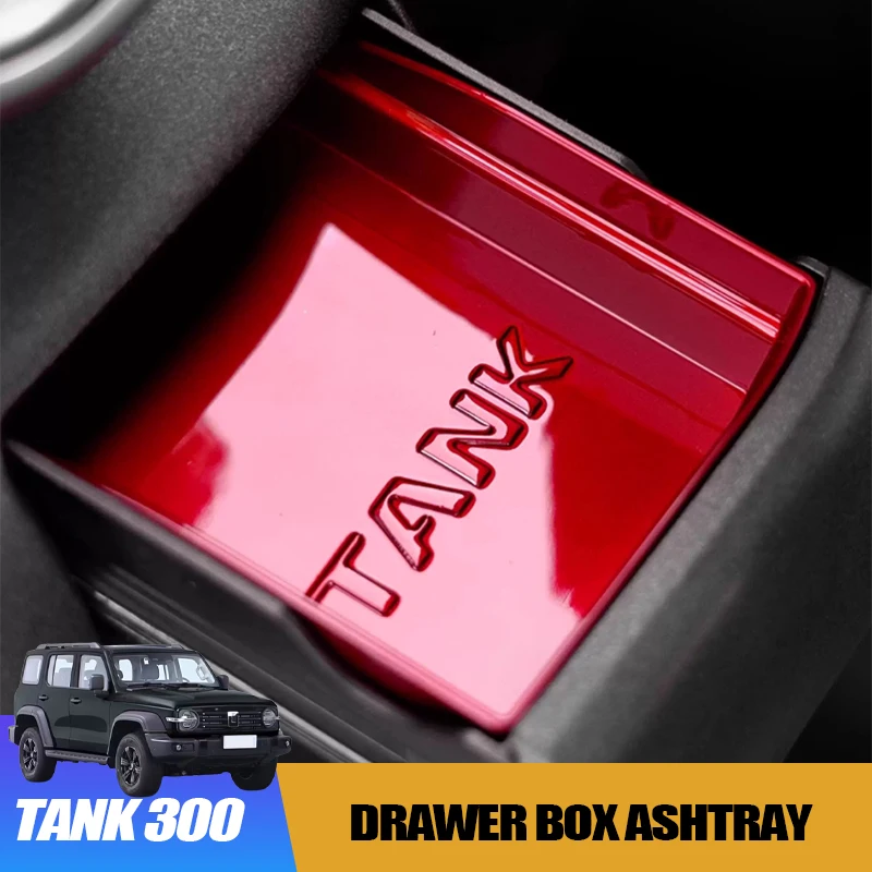 Car Driver-Side Drawer Box Ashtray for Great Wall GWM WEY Tank 300 2021-2025 Storage Box Interior Modification Accessories