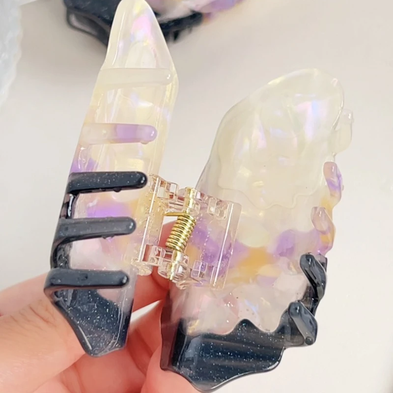 DS جديد الصيف شاطئ اللؤلؤ المحار مشبك شعر صديقة للبيئة خلات مخلب مقاطع مقاطع الشعر العصرية للنساء الفتيات إكسسوارات الشعر