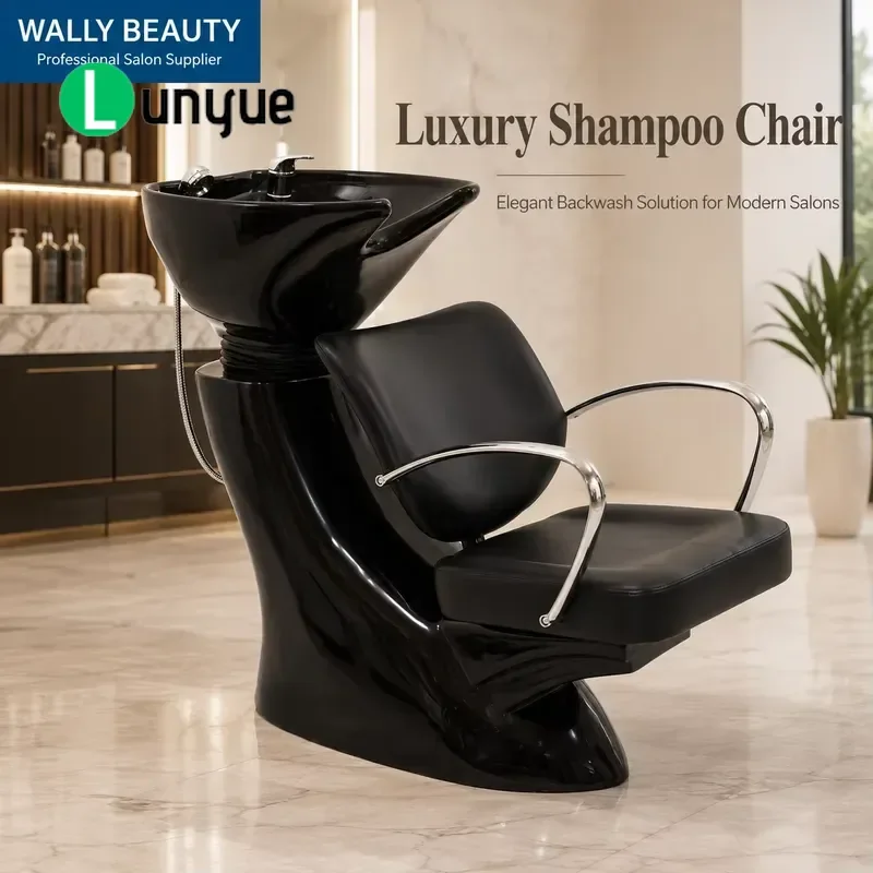 Modern Professional Multifunctional Shampoo Chair Bed with Integrated Sink for Beauty Spa Bathroom Use